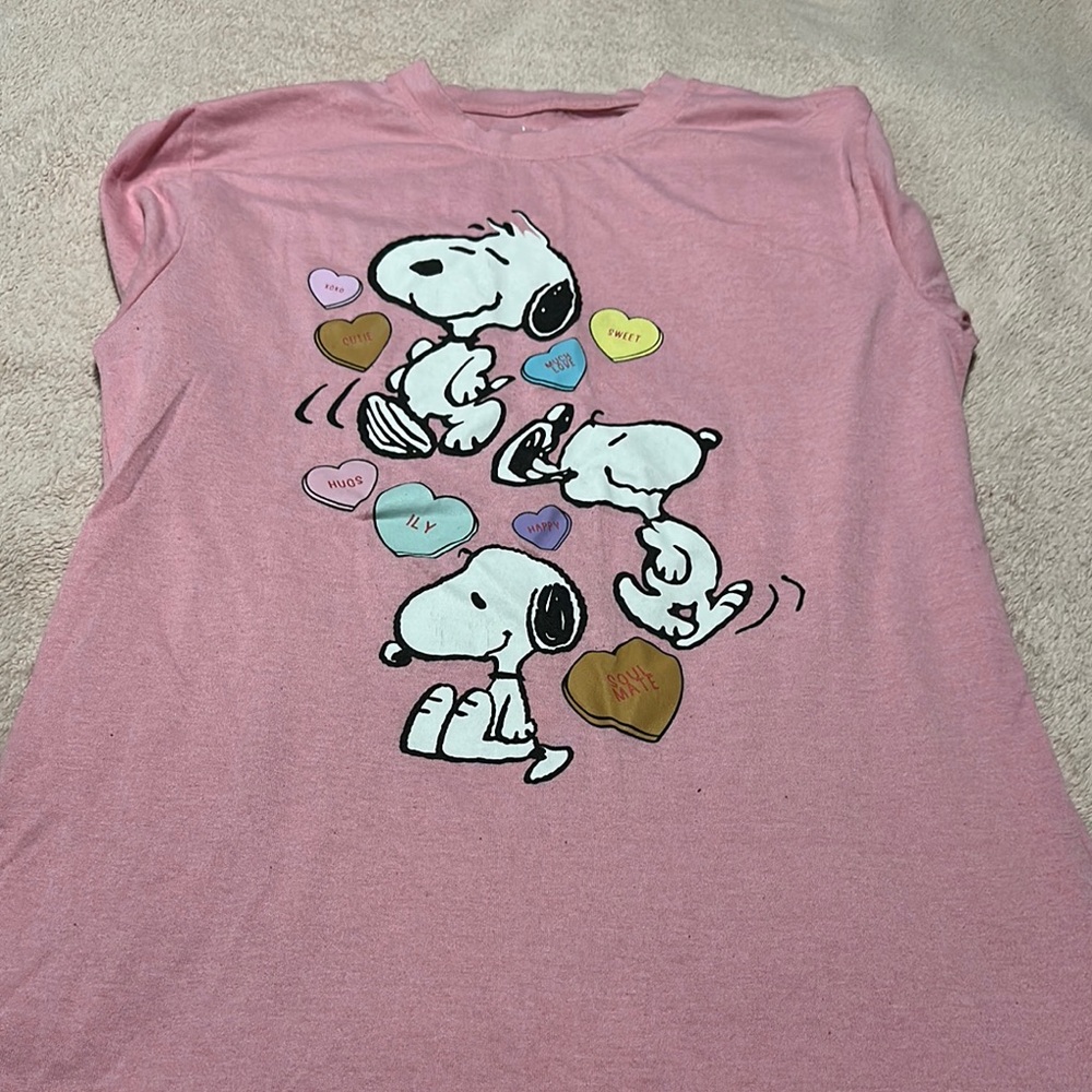 Pink Snoopy Graphic T-Shirt